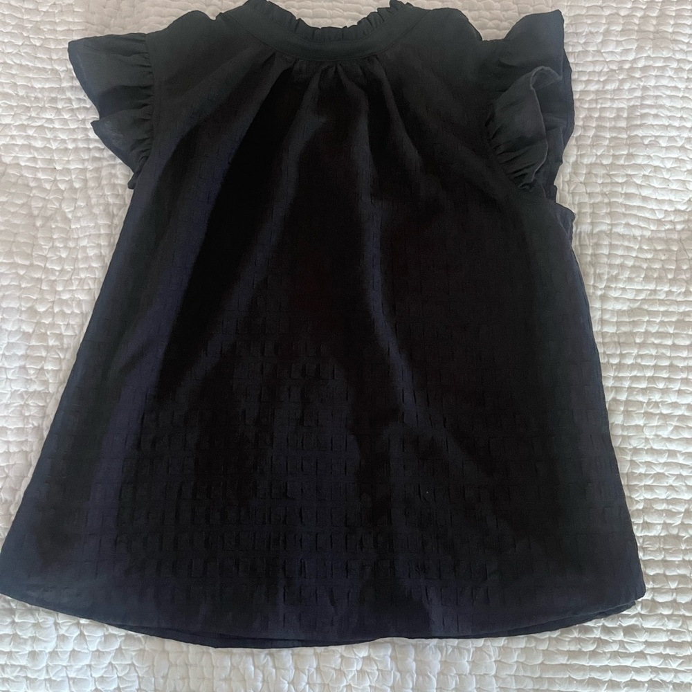 Elegant Black Ruffle Sleeve Top